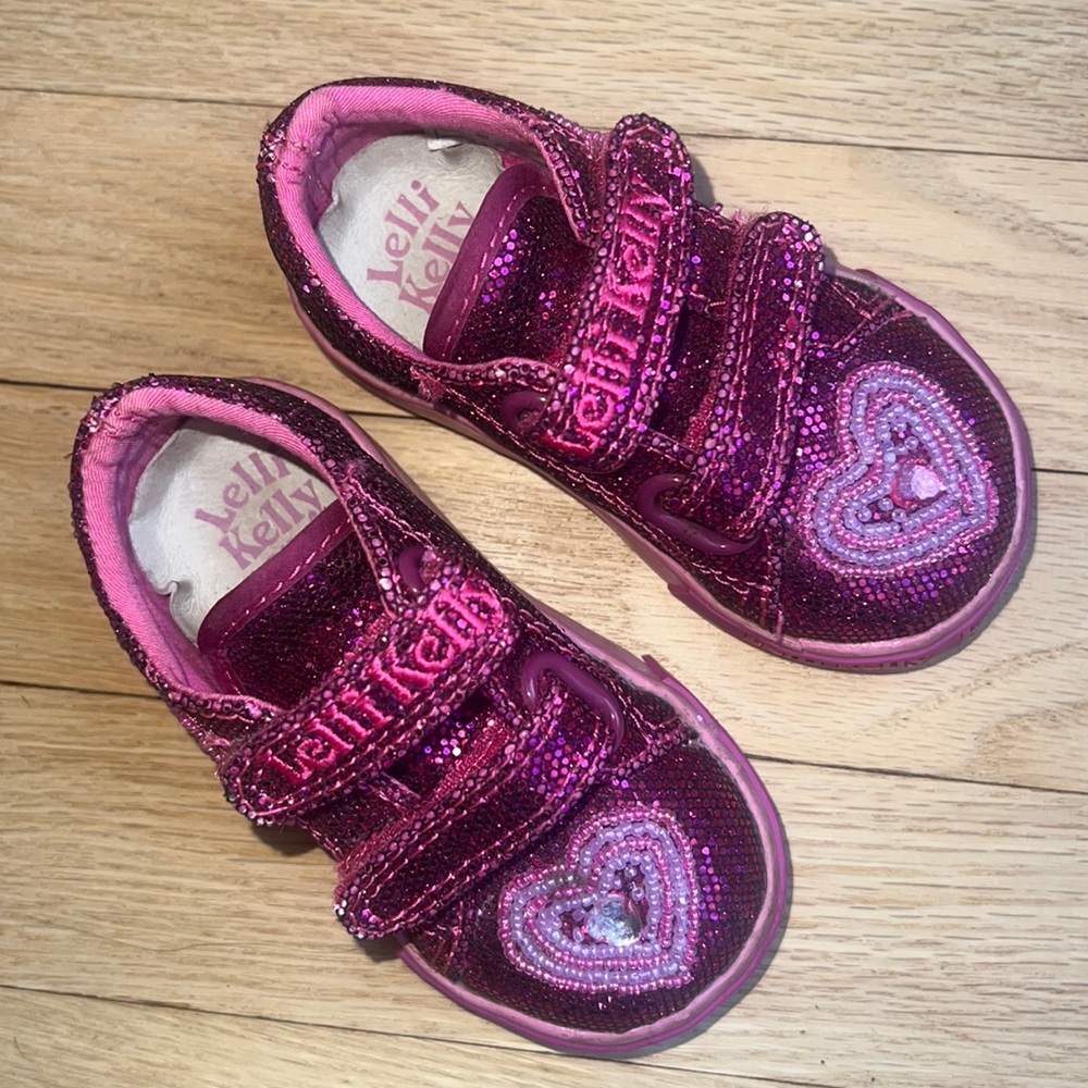 Lelli Kelly Pink Glitter Sparkle Sneakers